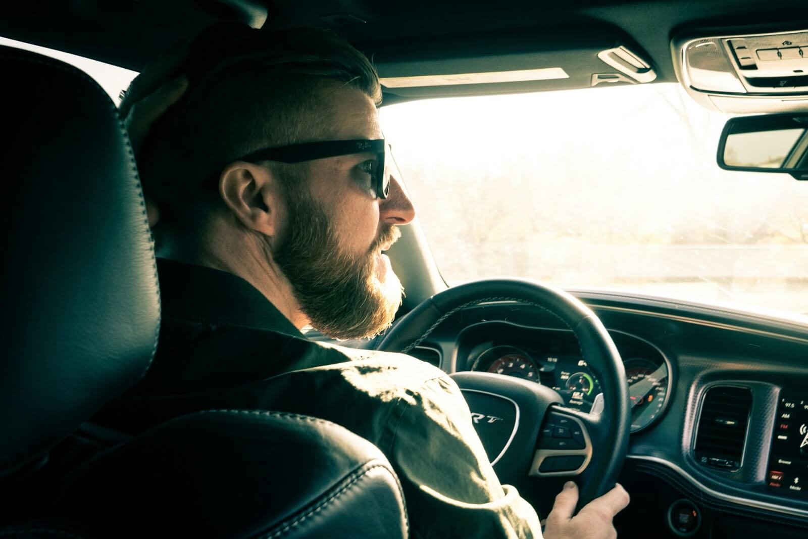 A man drives on Mount Vernon roads